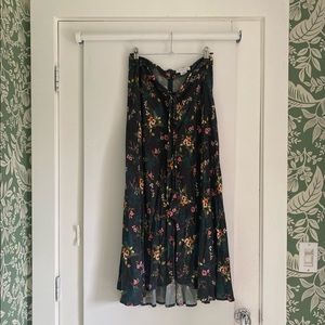 ANTHROPOLOGIE — floral midi skirt by Velvet